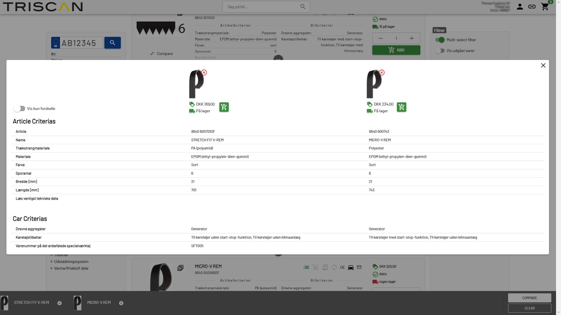 TRICAT - Produktsammenligning&nbsp;